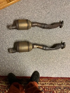 02-04 Maserati M138 4200 GT Coupe Exhaust Downpipe Left & Right Side Set OEM 38k - Picture 1 of 2