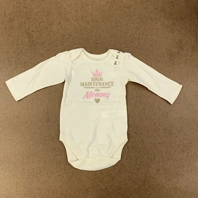 Body The Children's Place Bebé Niñas Talla 3-6 Meses "Alto Mantenimiento" Nuevo con Etiquetas Foto 1 de 4