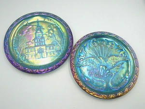 INDIANA GLASS CO AMERICAN BICENTENNIAL 1776 1976 COMMEMORATIVE PLATE SET (BT129) - Picture 1 of 5