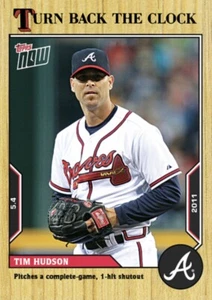 2022 TOPPS NOW TURN BACK THE CLOCK CARD ATLANTA BRAVES TIM HUDSON #35 - Picture 1 of 1