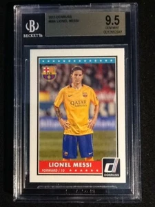 Beckett 9.5 Gem Mint 2015 Donruss #68A Lionel Messi Qatar Airways - Bild 1 von 2