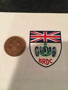 BRDC British Racing Drivers Club exterior decal 35mm x 45mm NEW Very exclusive.