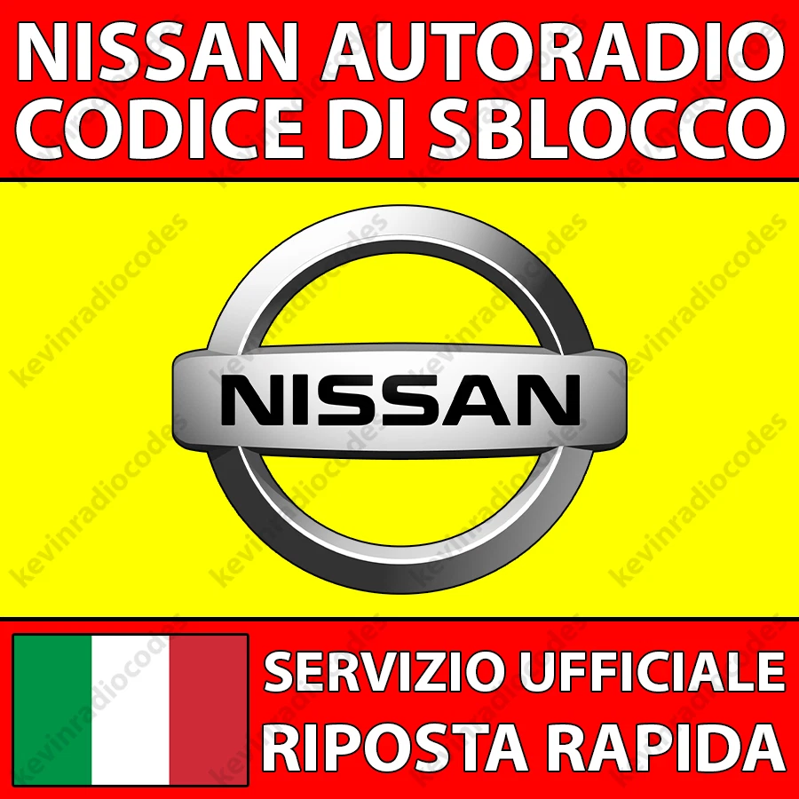 ✅NISSAN RADIO CODICE DI SBLOCCO JUKE MICRA NAVARA NOTE NV200 QASHQAI X-TRAIL✅ - Immagine 1 di 4