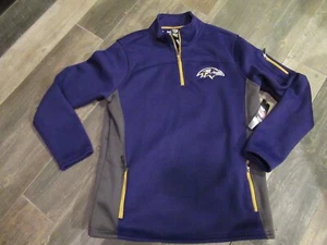 Baltimore Ravens 1/4 Zip Pullover Jacket Size Men's Medium nwt Free Ship - Picture 1 of 5