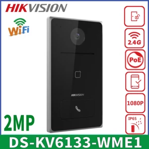 Hikvision DS-KV6133-WME1 2MP WiFi PoE One Button Calling Villa Door Station IP65 - Picture 1 of 4
