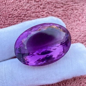 Piedra preciosa suelta de corte facetado ovalado amatista natural de 62,05 quilates para hacer joyas - Imagen 1 de 3