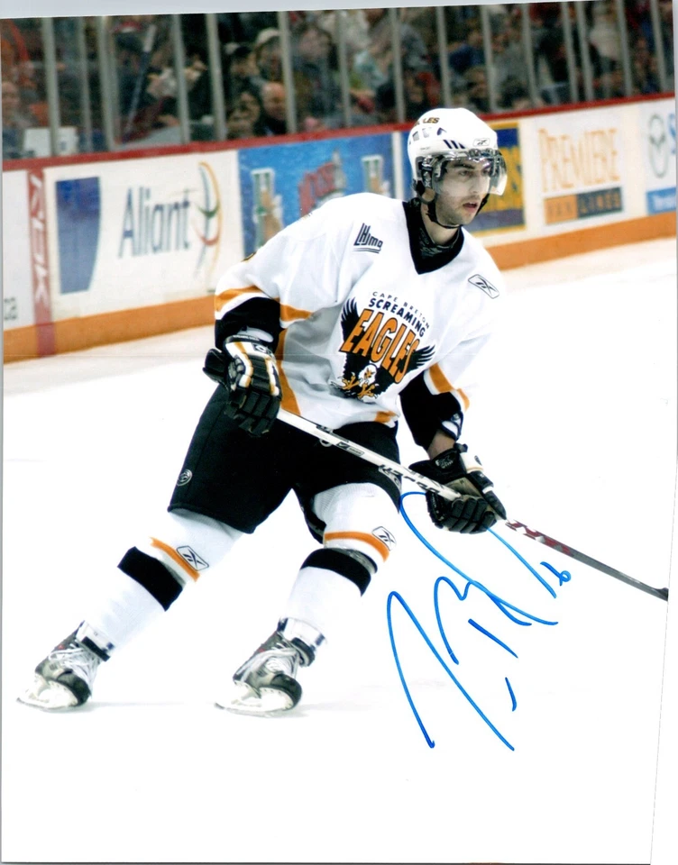 Luc Bourdon Authentic Autographed RARE Cape Breton Eagles QMJHL 8x10 Photo - Image 1 of 1