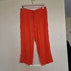 George Orange Wide Leg Beach Trousers | High Waist |Lightweight | Uk 14 | Tassel