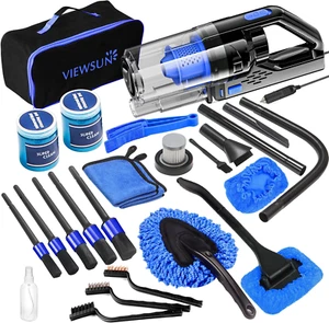 Car Cleaning Kit, Car Interior Detailing Kit with High Power Handheld Vacuum, De - Picture 1 of 8