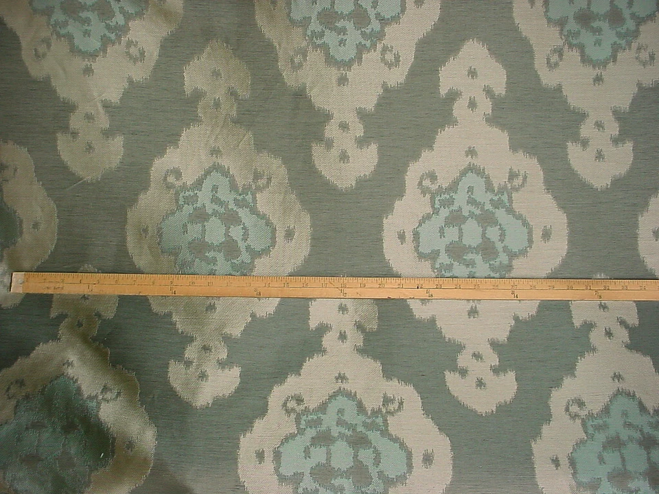 2-1/4Y Scalamandre HB 1760IZMI Izmir Twilight Silk Linen Ikat Upholstery Fabric - Image 1 of 4