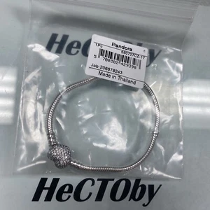 PAVE HEART Genuino PANDORA Plata VALENTÍN~AMOR Pulsera 7.1"18cm 590727CZ ¡NUEVO! - Imagen 1 de 4