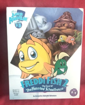 New / Sealed Box Freddi Fish 2 Haunted Schoolhouse 1996 Humongous Entertainment - Image 1 of 4