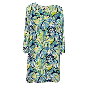 Jude Connally Women’s Sz Large Lexi Turquoise Fanfare Shift Tunic Dress - Picture 1 of 8