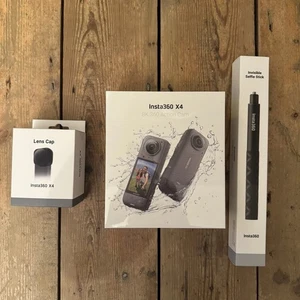 Insta360 X4 360° Action Camera + Lens Cap + Invisible Selfie Stick – Sealed - Picture 1 of 2