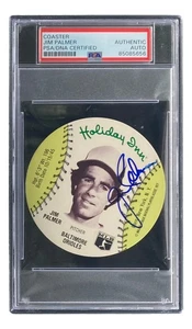 Jim Palmer Signed 1977 Holiday Inn Baltimore Orioles Disc Card PSA/DNA 85085656 - Picture 1 of 2