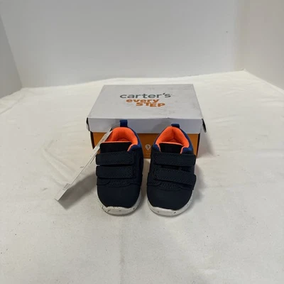 Carters Every Step Toddler Boys Navy Blue Relay2-BP Sneaker Size 2, 3-6 months - Image 1 of 3