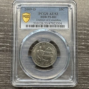 PCGS DDR FS-801 AU53 2009-D District of Columbia Doubled Die Error Quarter - Picture 1 of 5