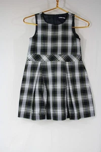 LANDS' END Plaid School Uniform Jumper Dress Girls 7 Used “Below The Knee” - Picture 1 of 5