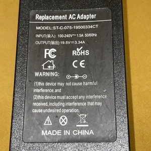 Adaptateur 19,5 V DC pour ordinateur portable Dell ST-C-075-19500334CT ST-C-07519500334CT - Photo 1/3