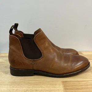 Frye Weston Chelsea Boots Men's Size 9.5 D Brown Made In Mexico - Picture 1 of 8