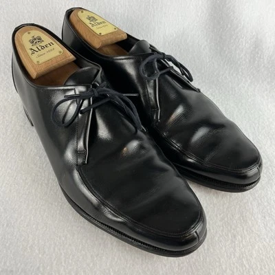 TIMELESS VTG 70-х Bally Switzerland 10D черный лакированная кожа туфли на шнуровке - Изображение 1 из 4