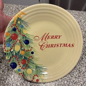 Fiesta Fiestaware Merry Christmas tree luncheon plate dish 9" lead free - Picture 1 of 3
