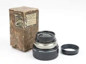 Ex Hugo Dallmeyer 38mm f/1.5 modifiziert auf Leica M Mount frühe Version mit Haube - Bild 1 von 12