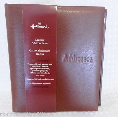 Hallmark Brown Leather 6-Ring Address Book NWT - Image 1 of 4