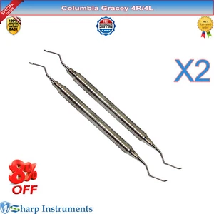 4R/4L Columbia University Curette Posterior Scaler Periodontal Dental Instrument - Foto 1 di 9