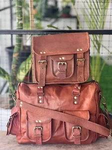 Genuine Leather Women's Briefcase Satchel Messenger Shoulder Bag Free Mobile Bag - Picture 1 of 6