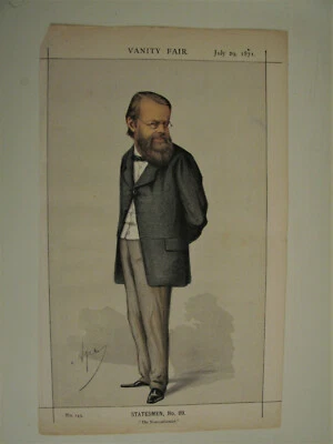 Vanity Fair, SPY - Cromolitógrafo - "ESTADISTAS # 89 - El inconformista - 1871 Foto 1 de 4