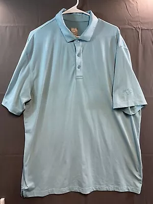 Callaway Men’s XL Polo Shirt Turquoise Blue Golf Short Sleeve Opti-Dri Stripe - Image 1 of 4