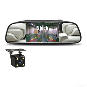 5" LCD Mirror Monitor Car Backup Camera Rear View System Night Vision Waterproof - Picture 1 of 23