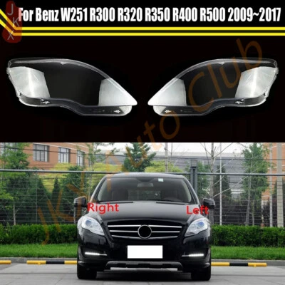 Par de cubiertas de faros c para Mercedes-Benz Clase R W251 R320R350R400R500 2009-2017 Foto 1 de 4