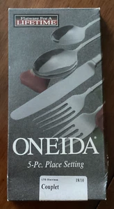 COUPLET Oneida Stainless 5 Piece Place Setting (s) Unused USA LTD 18/10 Flatware - Picture 1 of 3