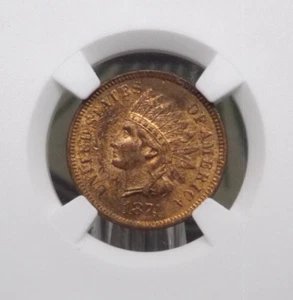 1874 Indian Head Cent Penny 1c NGC MS63 BN #002 BU Uncirculated ECC&C, Inc. - Picture 1 of 5
