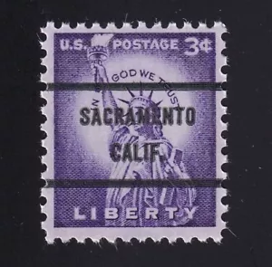 1035c Liberty 3c Bureau Precancel “Sacramento Calif.” PSS-71 MNH OG - Picture 1 of 1