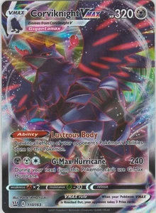 Tarjeta rara holográfica Corviknight VMAX Battle Styles 110/163 JCC SS Battle Styles 110/163 - Imagen 1 de 1