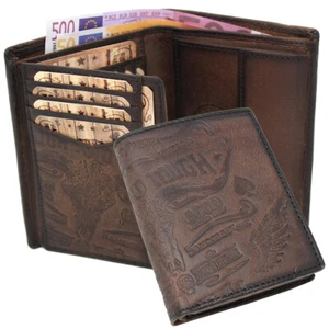 Herren Geldbörse Geldbeutel Portemonnaie Bikerbörse Leder RFID Rough & Tough  - Bild 1 von 9