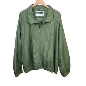 Chaqueta cortavientos ligera Jockey para hombre 2X cremallera completa verde puño ajustable - Imagen 1 de 7