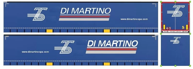 Grafica adesiva "Di Martino"  x semirimorchi Herpa 1/87 - Immagine 1 di 1