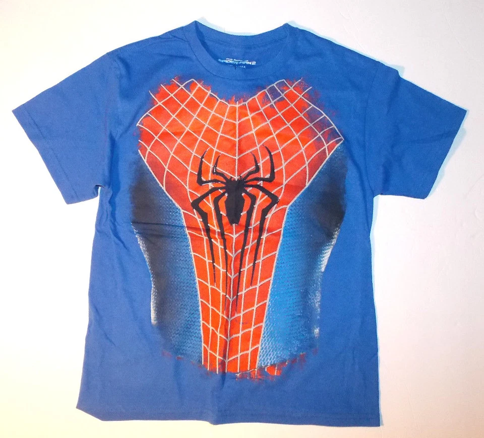 The Amazing Spiderman 2 Boys T-Shirts Spider Web Spider Sizes 14-16 or 18 NWT - Image 1 of 1