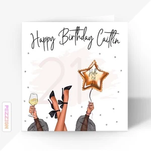 Personalised 18th 21st 30th Birthday Card Daughter Granddaughter Niece Friend - Picture 1 of 8