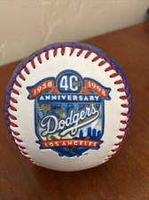 Los Angeles Dodgers 40th Anniversary Ball Major League Baseball MLB. Cased 1998.