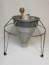 Vintage Kitchen Craft Aluminum Cone Sieve Strainer Colander Food Mill D2-26