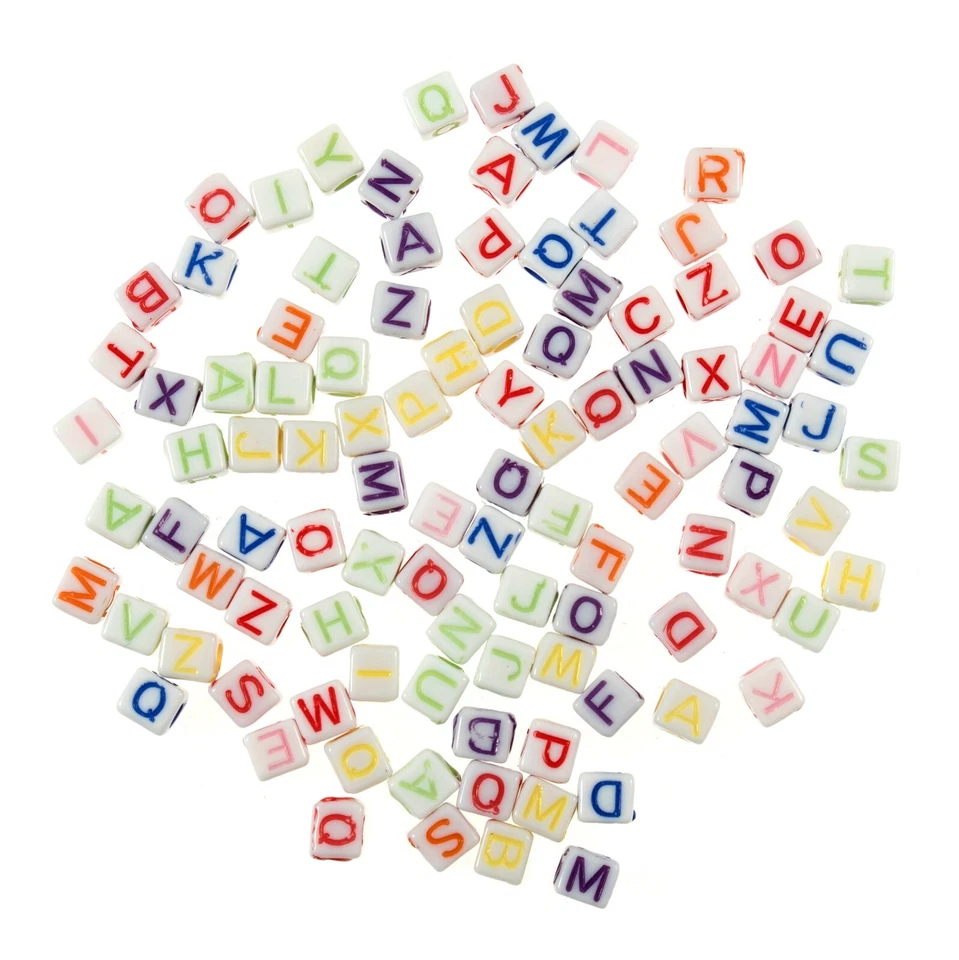 Pack of 5 Beads: Craft: Plastic: Alphabet: Multi-Colour (missing some beads) - Image 1 of 1