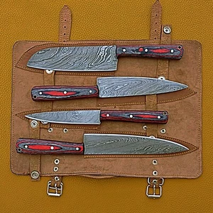 Handmade Damascus Chef Knives Set / Kitchen Knives 4 Pieces Set SS-17399 - Picture 1 of 9