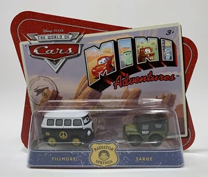 Disney Pixar Cars Mini Adventures Fillmore und Sarge Druckguss-Set Neu in Verpackung - Bild 1 von 2