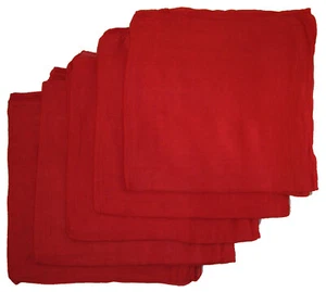 Wraps Red 5 Pack Cotton Solid Color Cloth Plain Accessory - Picture 1 of 1