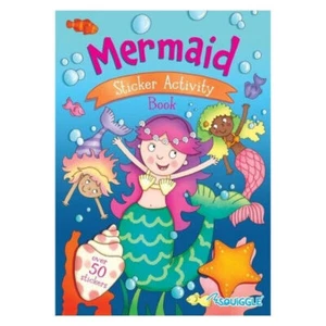Kids Girls Activity Sticker Creative Book Fun Puzzles Games A4 Mermaid - Picture 1 of 1